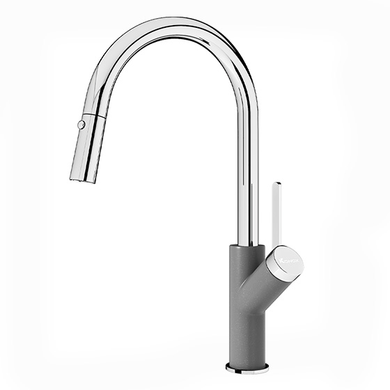 Vòi rửa bát nóng lạnh dây rút Konox Ponte Black - Image 5