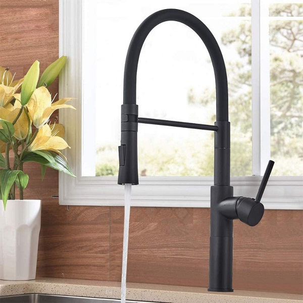 Vòi rửa bát nóng lạnh dây rút màu đen Miken MK-1902B - Image 4