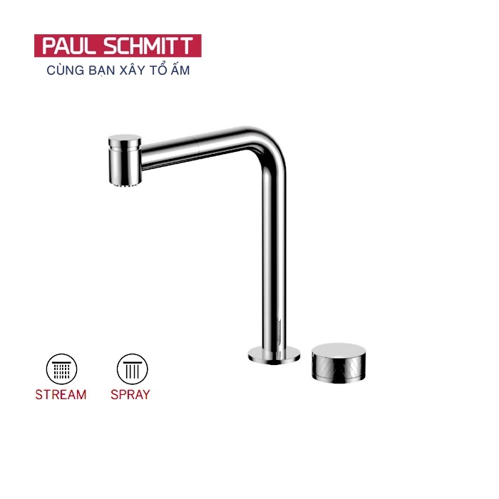 Vòi rửa bát nóng lạnh dây rút màu đen Paul Schmitt PA332KB - Image 4