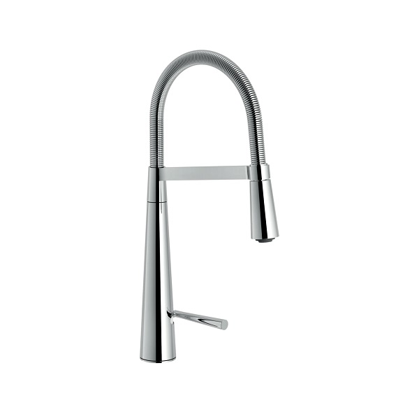 Vòi rửa bát nóng lạnh dây rút màu vàng đồng NOBILI MANIA NB217B - Image 4