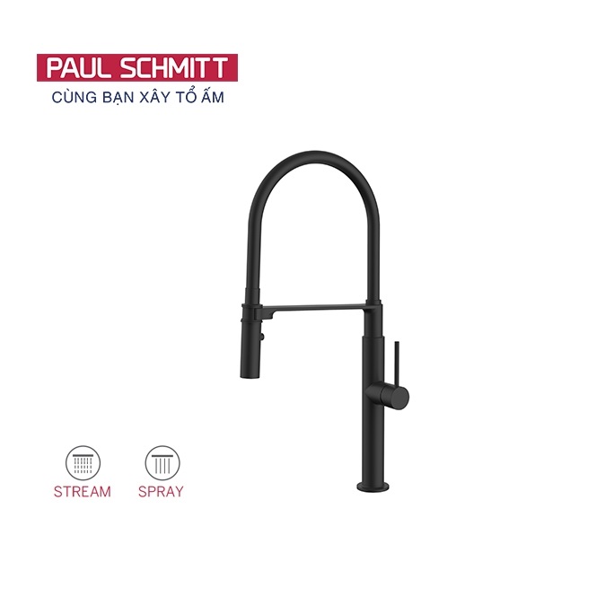 Vòi rửa bát nóng lạnh dây rút Paul Schmitt PA311K - Image 5