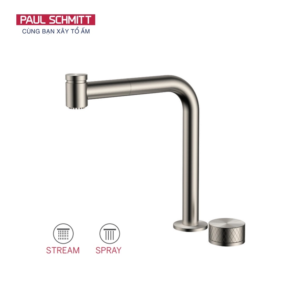 Vòi rửa bát nóng lạnh dây rút Paul Schmitt PA318K - Image 5