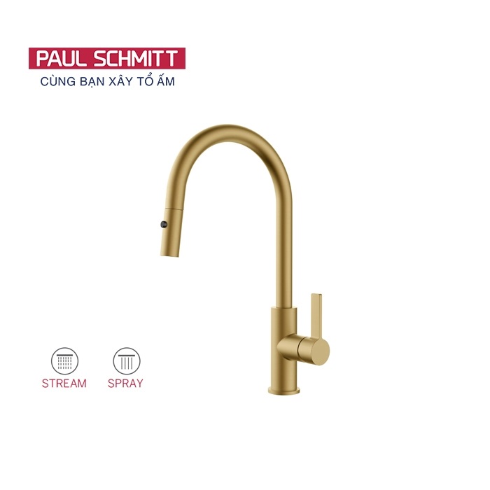 Vòi rửa bát nóng lạnh dây rút Paul Schmitt PA324K - Image 3