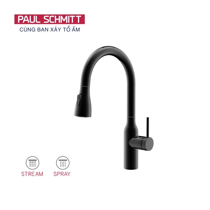 Vòi rửa bát nóng lạnh dây rút Paul Schmitt PA325K - Image 5