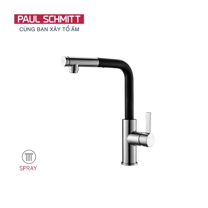 Vòi rửa bát nóng lạnh dây rút Paul Schmitt PA325KCBQ