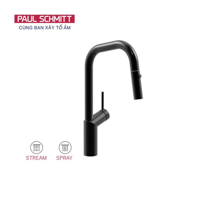 Vòi rửa bát nóng lạnh dây rút Paul Schmitt PA325KCBQ - Image 5