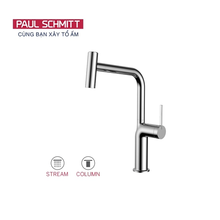 Vòi rửa bát nóng lạnh dây rút Paul Schmitt PA332K - Image 3