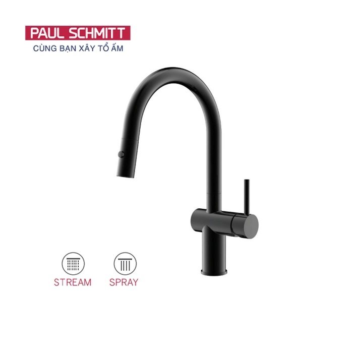 Vòi rửa bát nóng lạnh dây rút Paul Schmitt PA334K - Image 3