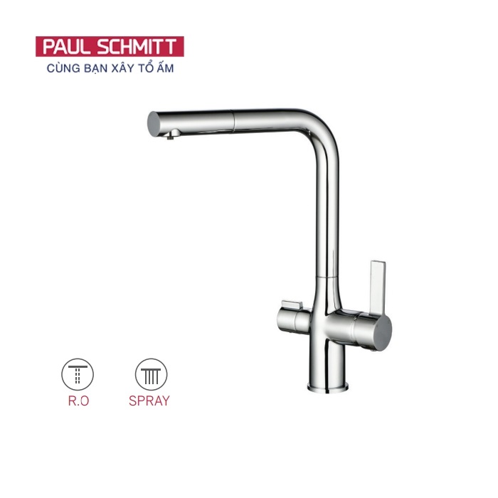 Vòi rửa bát nóng lạnh dây rút Paul Schmitt PA338KS - Image 5
