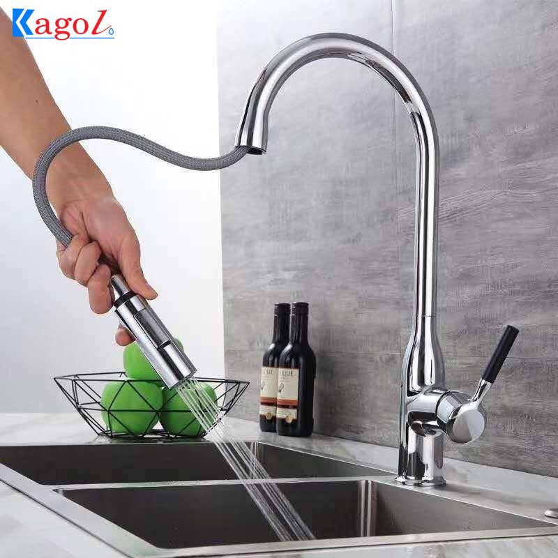 Vòi rửa bát nóng lạnh màu đen Kagol K19 - Image 4