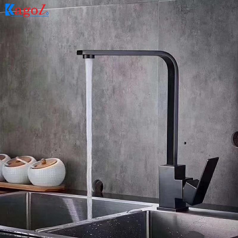 Vòi rửa bát nóng lạnh màu đen Kagol K5