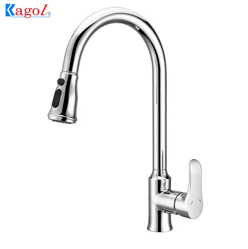 Vòi rửa bát nóng lạnh thân vuông dẹt Kagol K41 - Image 4