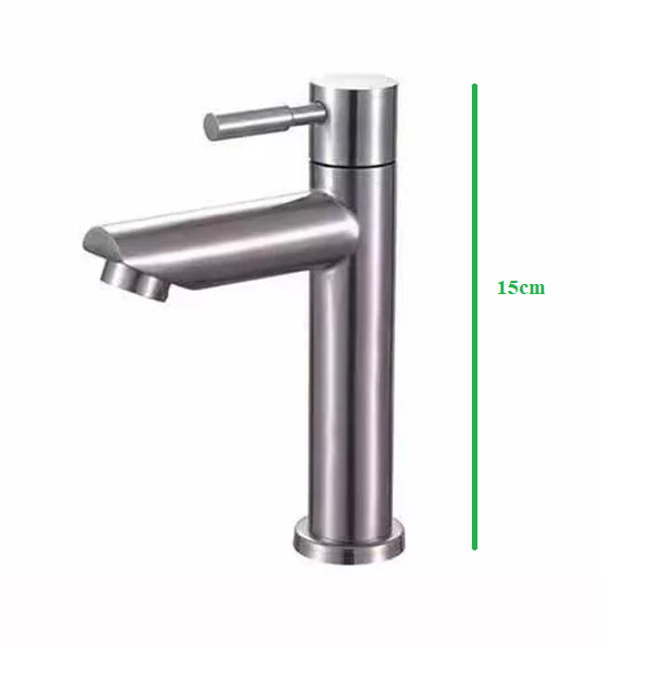 Vòi rửa mặt lạnh Homaya HM-015C ( cao 15cm, chưa bao gồm xi phông, dây cấp)