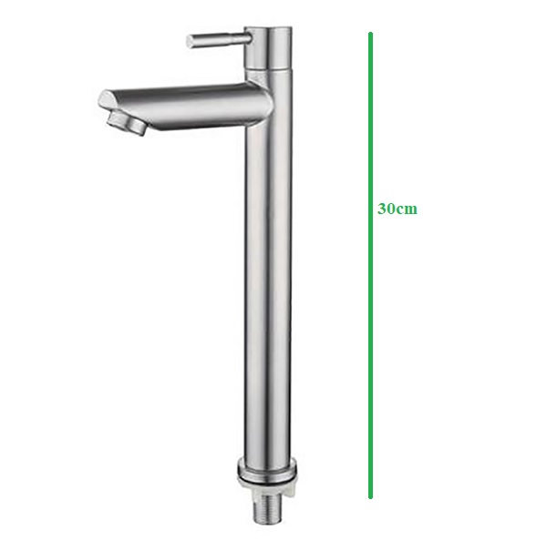 Vòi rửa mặt lạnh Homaya HM-030C ( cao 30cm, chưa bao gồm xi phông, dây cấp)