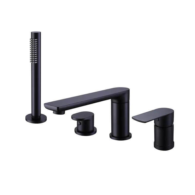 Vòi sen bồn tắm nóng lạnh mạ màu đen, crom, vàng, vàng hồng, ghi xám Miken MKS-2058 - Image 3