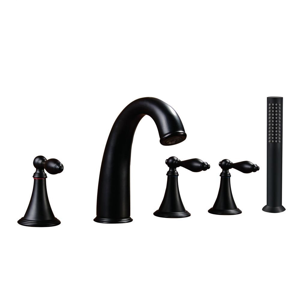 Vòi sen bồn tắm nóng lạnh mạ màu đen Miken MKS-17022B - Image 4