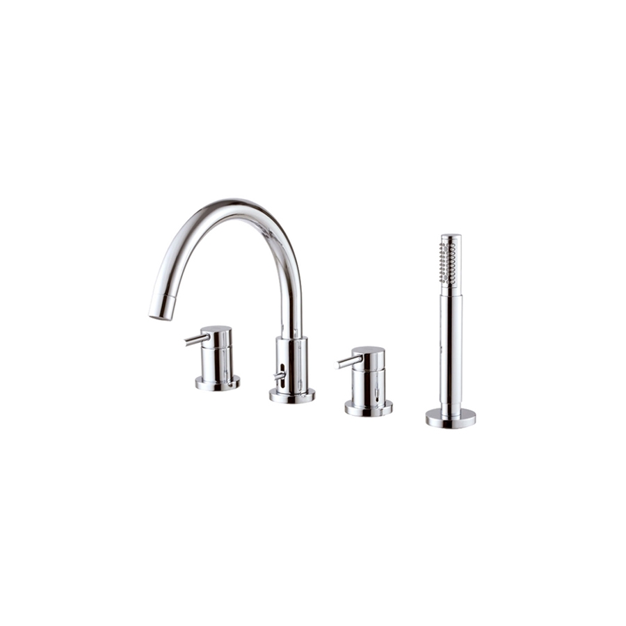 Vòi sen tắm bồn nóng lạnh mạ đen Miken MKS-5008B - Image 4