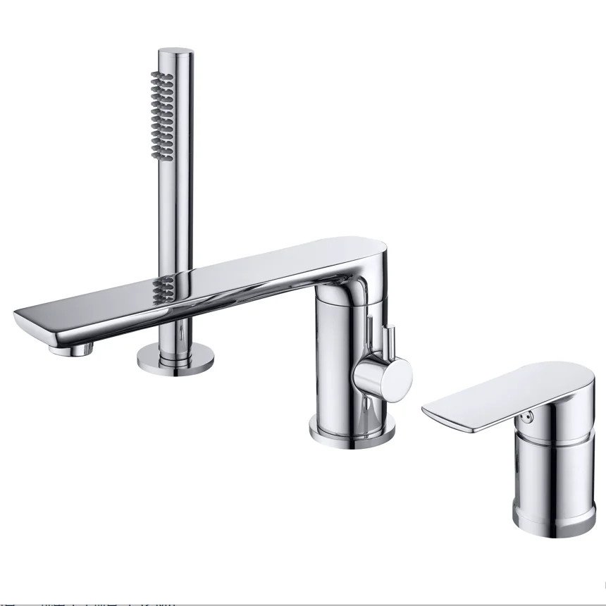 Vòi sen tắm bồn nóng lạnh mạ hồng vàng Miken FH 8196C-677-RG - Image 5