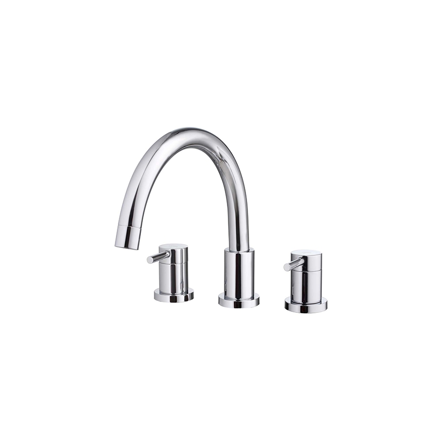 Vòi sen tắm bồn, vòi chậu lavabo âm tường nóng lạnh mạ đen Miken MKS-5070B - Image 6