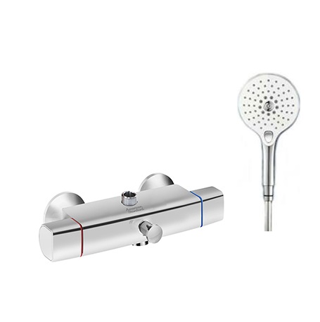 Vòi tắm sen âm tường nóng lạnh màu vàng hồng American standard WF-1722WS - Image 6
