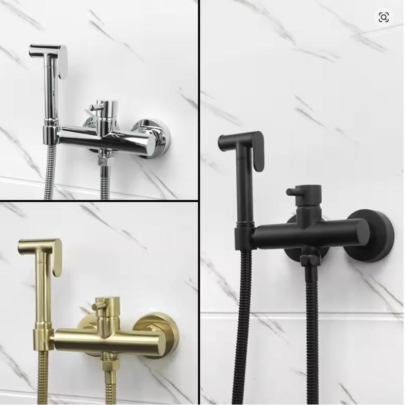 Vòi xịt vệ sinh nóng lạnh Miken F-7501 ( Tâm lỗ nóng lạnh 8.5cm)