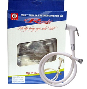 Vòi xịt vệ sinh Rovely 403 (Dây nhựa + Đầu xịt nhựa)